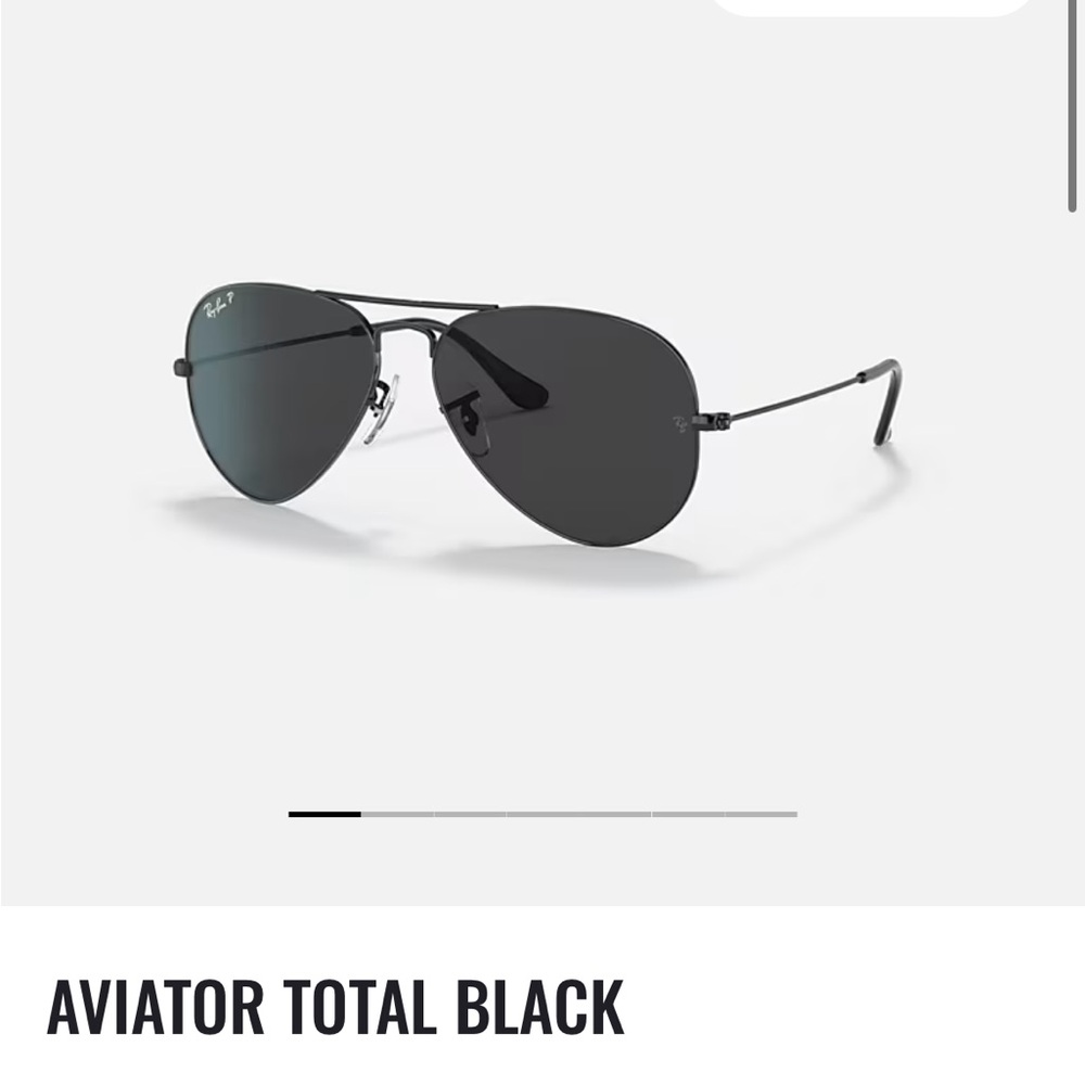 Rayban Polarized Aviator Total Black